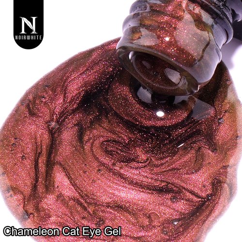 noirwhite Cat Eye Gel Nail Polish, 12 Colors Sparkly Glitter 9D Chameleon Magnetic Nail Polish Set with Magnet Base Top Coat Soak Off LED UV Nail Art DIY Manicure Home Salon Gift for Women