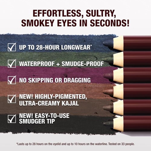 Charlotte Tilbury Rock 'N' Kohl Eyeliner Pencil - Waterproof Formula with Precision Smudger Tip - Perfect for Sultry Smokey Eyes