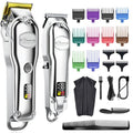 Hatteker Hair Clipper for Men IPX7 Waterproof Cordless Barber Clipper for Hair Cutting Kit with T-Blade Trimmer Beard Trimmer Clipper Professional USB Rechargeable