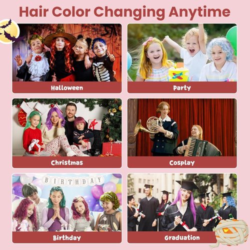 Hansuby Temporary Black Hair Color Wax - Washable Styling Mud for Kids | Instant Dye for Cosplay & Halloween