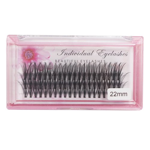 Bodermincer 20D 0.07mm Thickness 8-22mm To Choose Grafting False Eyelashes False Eyelashes Individual Natural Long Mink Fake Eyelashes Extension Handmade Bulk Wholesale (5 Packs-22mm)