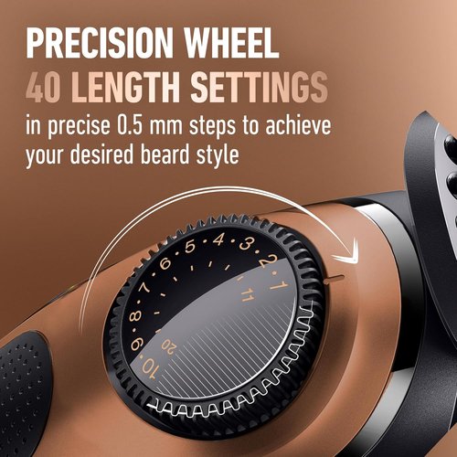 King C. Gillette Beard Trimmer PRO - Cordless Design with 40 Length Settings & Accessories Included