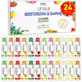 DMSKY Lip Balm Bulk Pack - Moisturizing Coconut Oil & Vitamin E for Dry Lips | 24 Natural Flavors