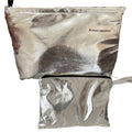 YIGEBIZI 2 Pcs Makeup Bag for Women Large Capacity PU Cosmetic Bag Set Travel Toiletry Bag Silver Glitter Cute Makeup Pouch for Purse Portable Organizer Travel Accessories