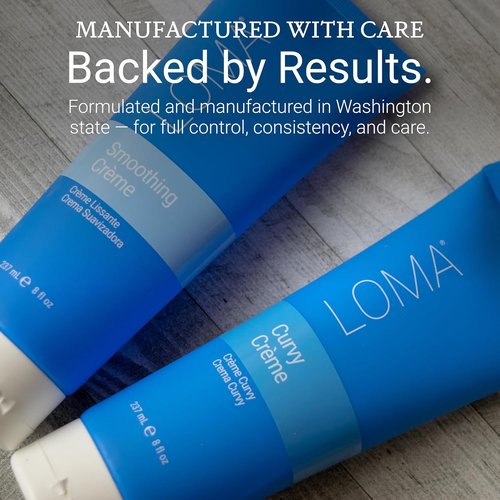 Loma Hair Care Curvy Crème - Nourishing Curl Defining Cream for All Hair Types | 8 oz