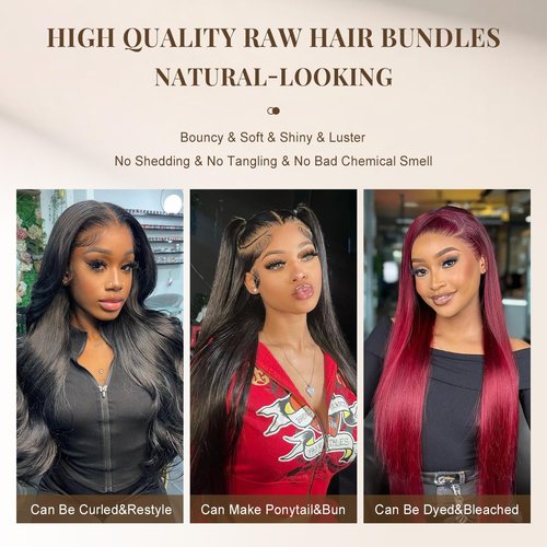 MIRONICA Straight Human Hair Bundles 22 Inch 12A Brazilian 1 Bundles Human Hair 100% Unprocessed Virgin Hair Double Machin Weft for Black Women Natural Black Color Hair Extensions