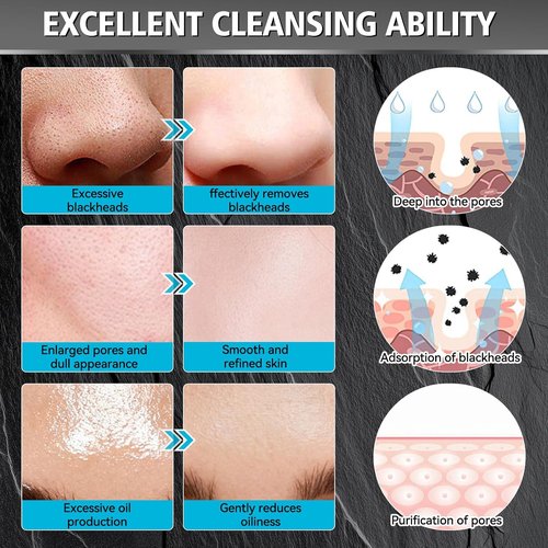 Skiennix Charcoal Peel Off Mask - Deep Cleansing Blackhead Remover for Face & Nose | 4.23 OZ