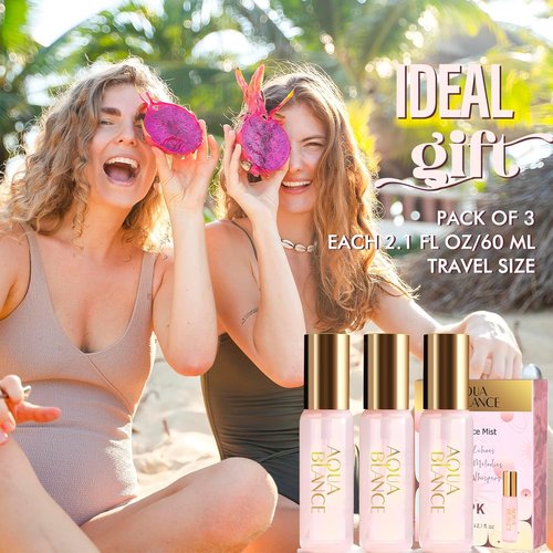 AQUA BLANCE Body Spray Gift Set - Travel Size Fragrance Mist for Women | 3-Pack, 60ml Each