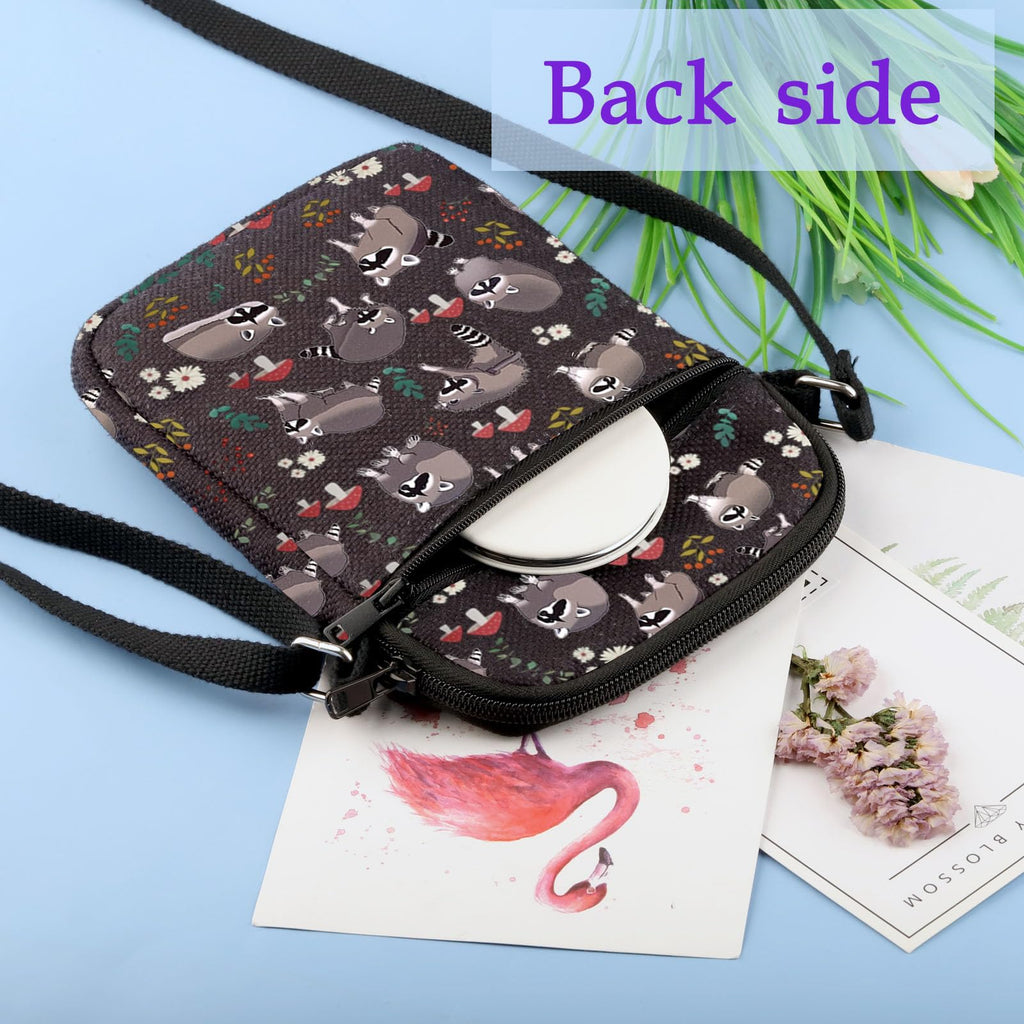 XYANFA Raccoon Makeup Bag Gift For Lover Themed Gift Trash Panda Raccoon Stuff Zipper Pouch(Raccoon Crossbody bag)