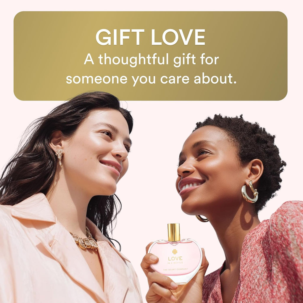The Heart Company Love In A Bottle - Floral & Sweet Vegan Perfume for Women | Eco-Friendly Eau de Parfum - 75ml