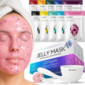 GEMSKIN Jelly Mask for Facials Peel-Off - 10 Set Pack Modeling Rubber Mask Multipack - Hydrating & Calming Jelly Face Mask Powder Variety Spa Kit - Bowl Scoop & Spatula Bundle - Professional Skincare