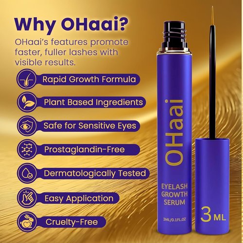 Skiennix Eyelash Growth Serum - Prostaglandin-Free Formula for Thicker, Fuller Lashes | Vegan & Cruelty-Free, 3ml