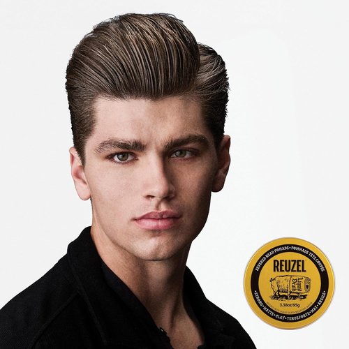 Reuzel Matte Clay Pomade - Strong All-Day Hold, Water Soluble, Non-Greasy Formula | 3.38 oz