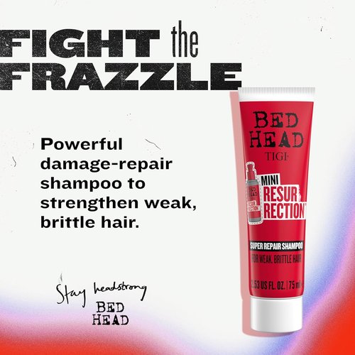 Bed Head by TIGI Resurrection Super Repair Shampoo - Nourishing Repair for Damaged Hair | Travel Mini 2.53 fl oz