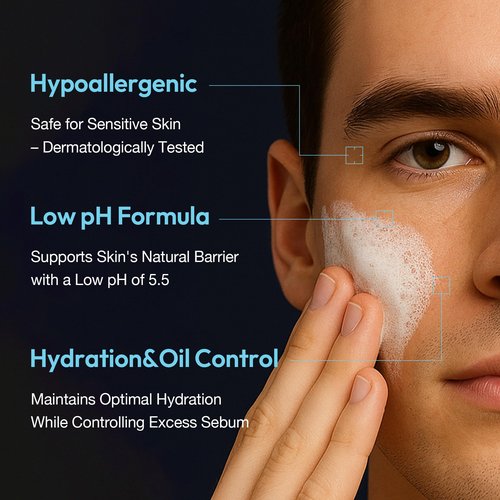 LAB BY He is_ Dual Pore Cleanser, 2-in-1 Oil to Foam Face Wash with Salicylic Acid – Blackhead Remover & Pore Minimizer – Korean Skincare for Sebum Control, 200ml (6.76 fl.oz)
