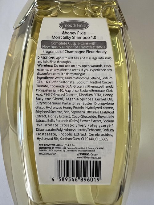 & honey Pixie Moist Silky Shampoo 1.0 440ml Deep Hydration - Ideal for Fine,Tangled hair.