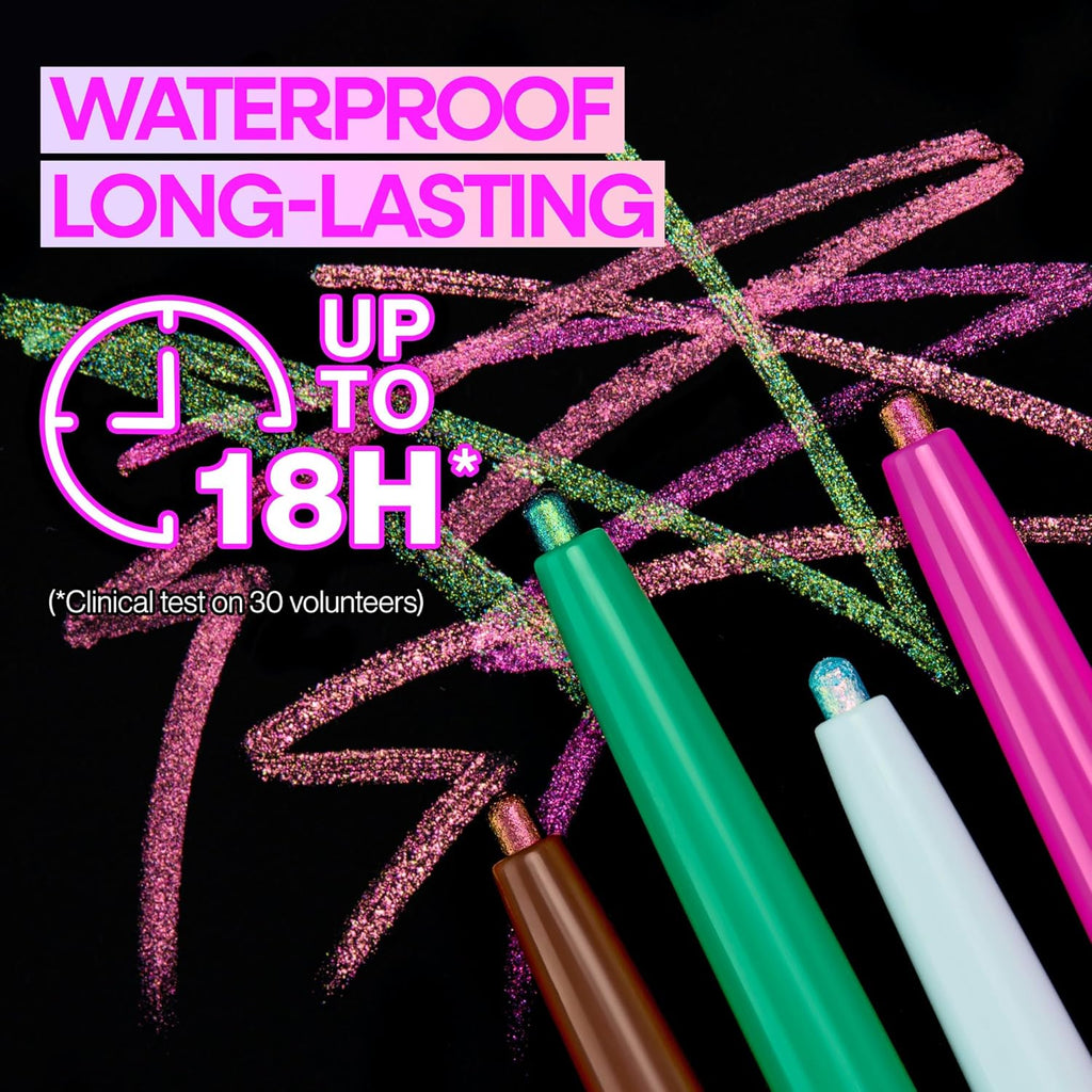 Wet n Wild Chameleon Chrome Eyeliner - Waterproof, Smudge-Proof, Long-Lasting 18-Hour Wear | Electric Prism