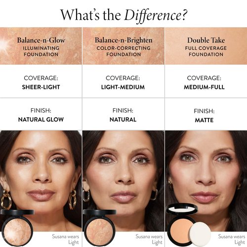 LAURA GELLER NEW YORK Baked Balance-n-Brighten Foundation with Kabuki Brush Makeup Set, Light