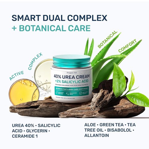 Urea Cream 40% - Maximum Strength Callus Remover Foot Cream for Dry Cracked Heels | 4.3 oz
