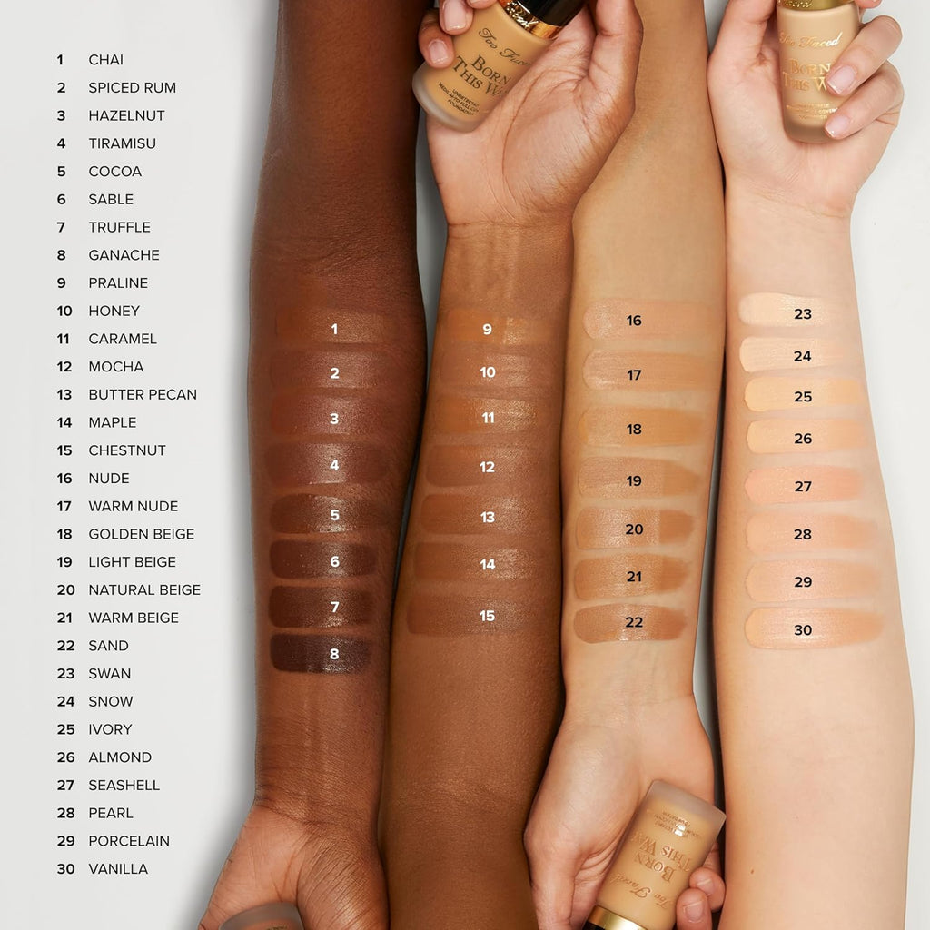 Too Faced Born This Way Liquid Foundation - Natural Finish, Hydrating, Medium-To-Full Coverage