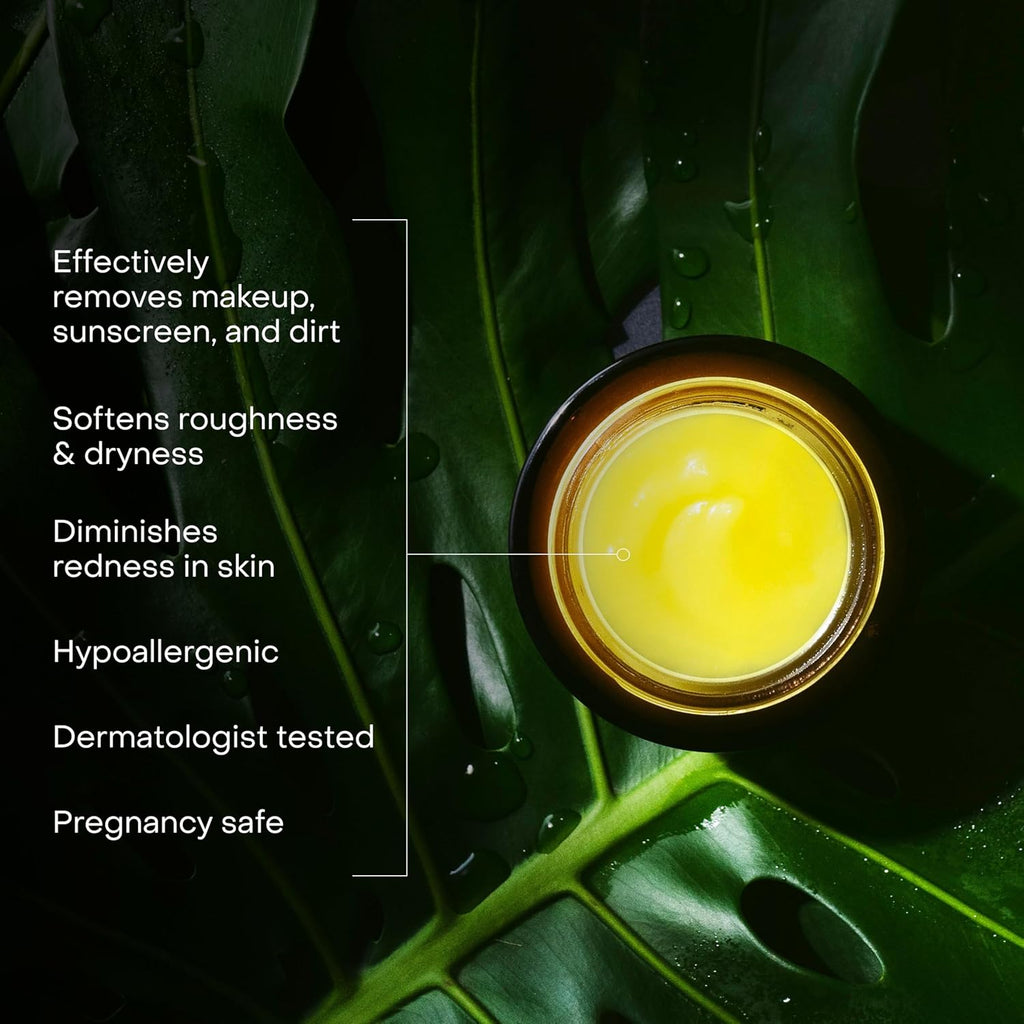True Botanicals Ginger Turmeric Cleansing Balm - Natural Hydrating Facial Cleanser & Makeup Remover for Dry Skin | Nourishing Oil Cleanser with Ceramides & Antioxidants | Vegan | 3.4 fl oz