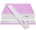 80/80 Grit Double Sided File, 25Pcs Rough Files for Acrylic Nails, Coarse Square Jumbo, Heavy Duty for Gel Nails, Premium Manicure Tools for Home and Salon