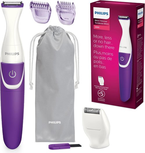 Philips Beauty Bikini Genie Cordless Trimmer - Effortless Bikini Line Hair Removal, BRT383/50