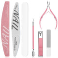 Gifts for Women Manicure Kit for Women Travel Nail Care Kit with Nail Clippers Cuticle Trimmer Cuticle Pusher Glass Nail Files and Buffers Nail Kit Pedicure Manicure Tools Cuticle Care Kit with Case