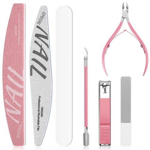 Gifts for Women Manicure Kit for Women Travel Nail Care Kit with Nail Clippers Cuticle Trimmer Cuticle Pusher Glass Nail Files and Buffers Nail Kit Pedicure Manicure Tools Cuticle Care Kit with Case