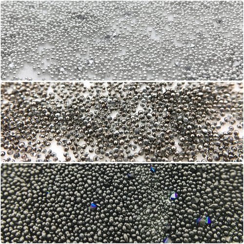 6 Bottles Micro Pixie Crystals for Nails Caviar Beads Nail Beads Gravel Nail Diamonds Stone Crystal Rhinestones Nail Decorations for DIY 3D Nail Art （Silver, Red, Black,Gold,Hematite,Green）