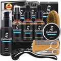 Beard Kit,Beard Grooming Kit w/Beard Wash/Shampoo,2 Packs Beard Oil,Beard Balm,Beard Wash,Brush,Comb,Scissor,Storage Bag,E-Book,Beard Care&Trimming Kit