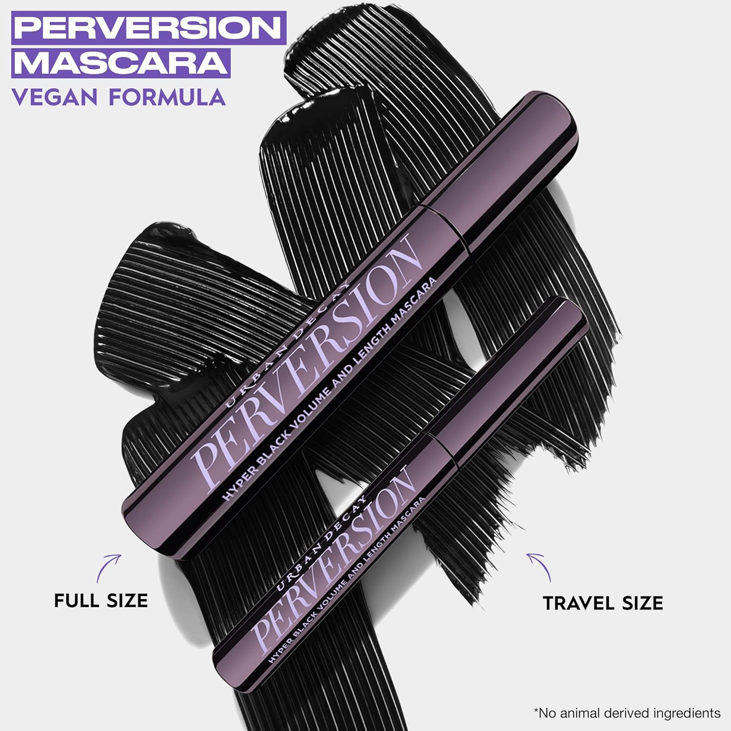 Urban Decay Perversion Mascara - Black Volumizing & Lengthening Formula, Smudge-Resistant, 16HR Wear