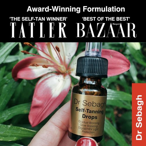 Dr Sebagh Self-Tanning Drops - Customizable Streak-Free Face Tanner | 0.17 fl oz for Natural Golden Glow