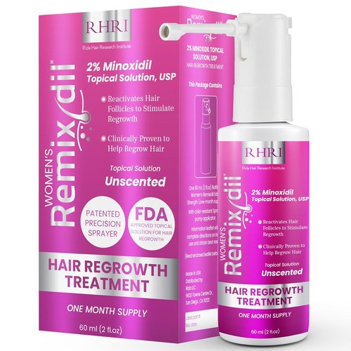 Regine Switzerland 2% Minoxidil Hair Regrowth Spray - Clinically Proven Solution for Thicker, Fuller Hair - 60 ml