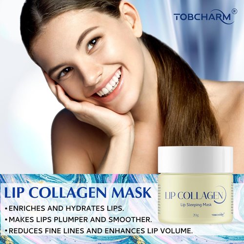 Skiennix Lip Sleeping Mask - Collagen-Infused Overnight Lip Plumper with Hyaluronic Acid | 20g for Smooth, Hydrated Lips
