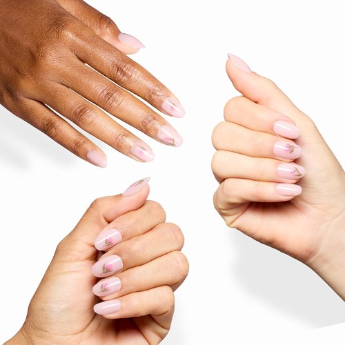 OPI On Point Press On Nails - Short Round, Squoval & Almond Styles | 30 Count with Glue | Long-Lasting & Reusable