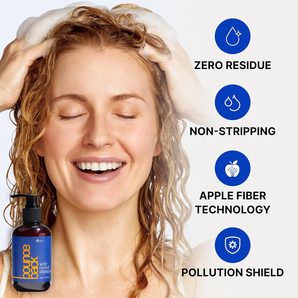 Wave Revival Shampoo - Frizz-Fighting Hydrating Curl Shampoo for Defined Waves | Sulfate-Free & Paraben-Free