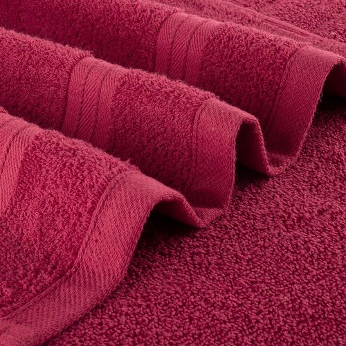 Textila Washcloths - 13x13 Inch 100% Cotton, Super Soft, Highly Absorbent & Lightweight - Ideal for Everyday Use, Spa & Gym (Red - Pack of 12)