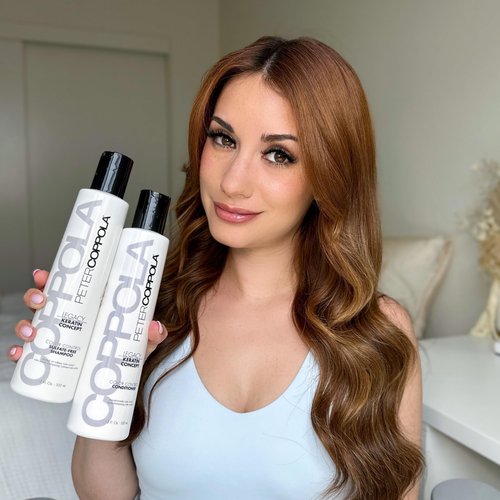 PETER COPPOLA Color Control Sulfate Free Shampoo & Conditioner Duo - For Color Treated Hair - Color Safe Keratin Shampoo & Intensely Hydrating Conditioner (12 Fl Oz)
