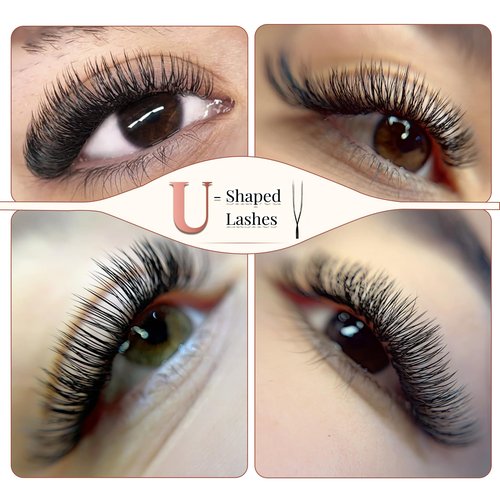 CoMango U Lash Extensions Premade Fans U Shape Eyelash Extension 2D UU Lash Fan Double Tips D Curly U Type Volume Lashes Fan 0.07mm Natural Eyelash Extensions Salon Supplies(black,UU-0.07-D-8-15mm)