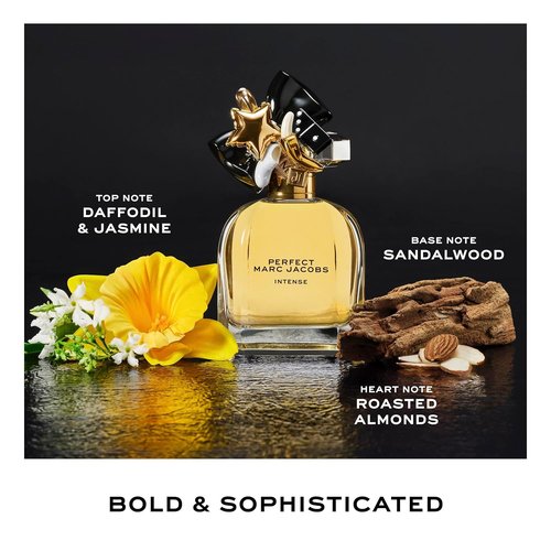 Marc Jacobs Perfect Intense Eau de Parfum - Woody Floral Women's Fragrance with Daffodil, Jasmine & Almonds