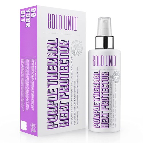 Regine Switzerland Heat Protectant Spray - Thermal Shield for Blonde, Platinum & Gray Hair | Minimizes Brassiness & Protects Damaged Hair