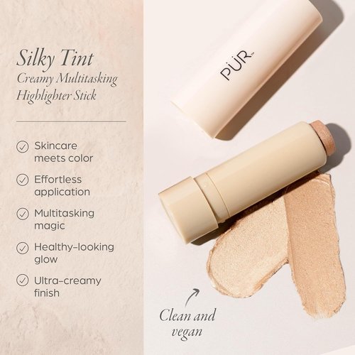 PÜR MINERALS Silky Tint Creamy Makeup Stick - Multitasking Lip & Cheek Color with Peptides for a Natural Glow