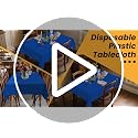 Halloween Pumpkin Ghost Plastic Tablecloth Set - Rectangle, 54x108 Inches, 8 Pack