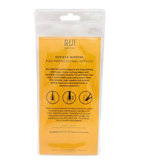 Rui Smiths Professional Cuticle Nippers | Precision Surgical-Grade Stainless Steel Cuticle Trimmer, French Handle, Single Spring, 4mm Jaw (Quarter Jaw)