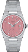 Tissot PRX Swiss Quartz Watch for Women - 35mm Stainless Steel Case, Pink Dial, T1372101133100