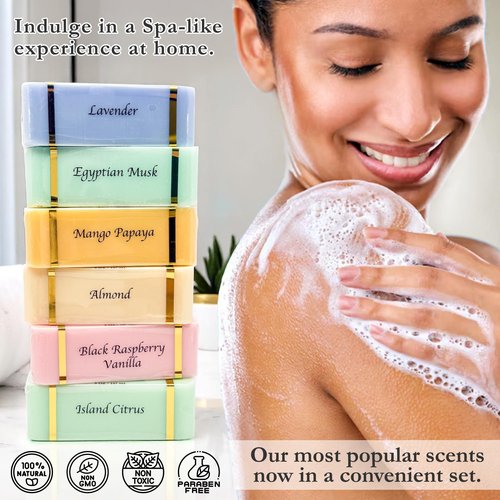 The Grecian Soap Company Goat Milk and Olive Oil Bar Soap – 6-Pack (5 Ounces Each, total 30ozs.) – Moisturizing Body Wash, Bar Soap for Bath and Shower, Goat Milk, Non-Toxic, Made in USA