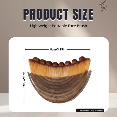 Lymphatic Face Brush for Gentle Facial Massage, Reduce Puffiness & Boost Circulation – Contour Brush for Jawline & Neck