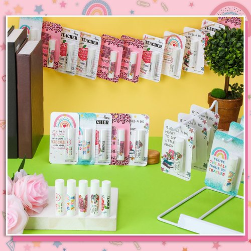 Sacubee 15 Pack Teacher Employee Appreciation Gift Bulk Lip Balm Employee Staff Appreciation Teacher Staff Team Thank You Gift Bulk Honey Flavor Balm Inspirational Party Favors for Women Men (Classic)