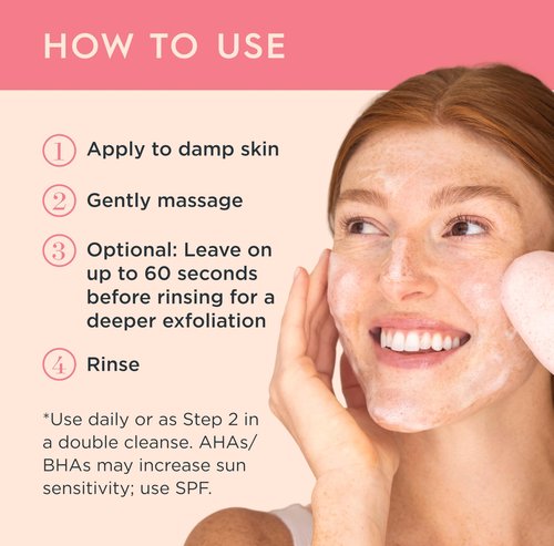 One Love Organics Botanical A Facial Cleanser – Gentle AHA BHA Exfoliating Gel Cleanser for Smoother, Clearer Skin, Certified Organic & Cruelty Free 4oz